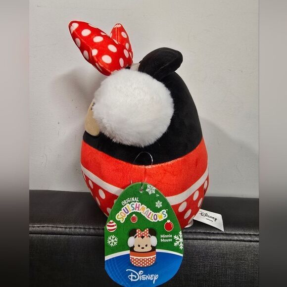 Squishmallow Disney Minnie Mouse 8" Winter earmuffs Holiday 2024 Kellytoy Plush - Picture 2 of 4